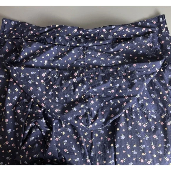Vintage Northern Reflections XL Floral Rain Jacket Hooded Windbreaker Navy Nylon - Picture 11 of 12